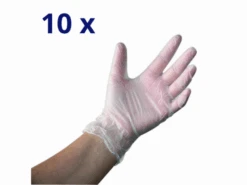 Gants Vinyle Non Poudré – Lot De 10 Boites De 100 Gants