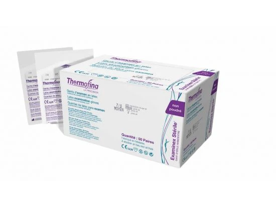 Gant Latex Non Poudrés Stérile – La Boite De 50 Paires