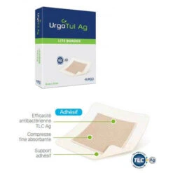 Pansement Urgotul AG Lite Border 8 X 8cm Boite 16