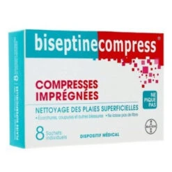 Biseptine Compress – 8 Compresses Imprégnées