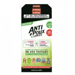Kit De Traitement De L’environnement Anti-poux Et Lentes – Deux Produits