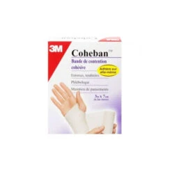 Coheban Bande Cohésive 3 M X 7 Cm – Couleur Blanc